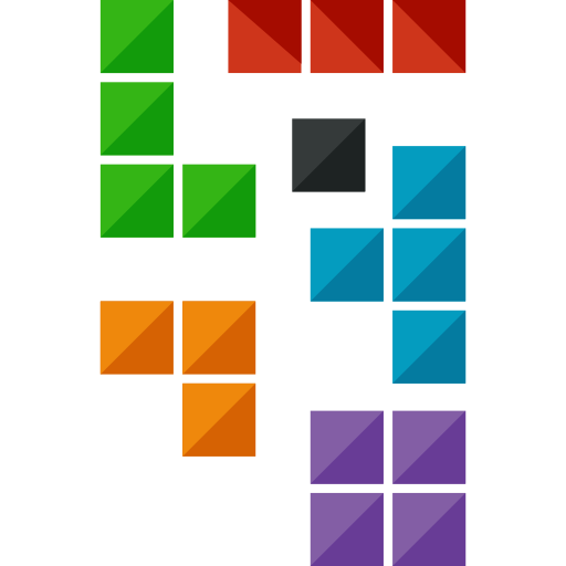 Peças de um jogo de Tetris